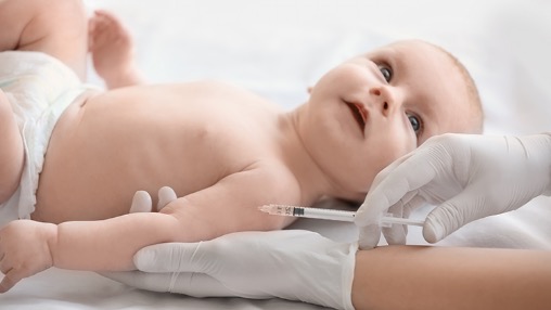 baby receiving vaccination